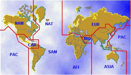 Regiones de navegacin area de la OACI